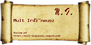 Mult Iréneusz névjegykártya